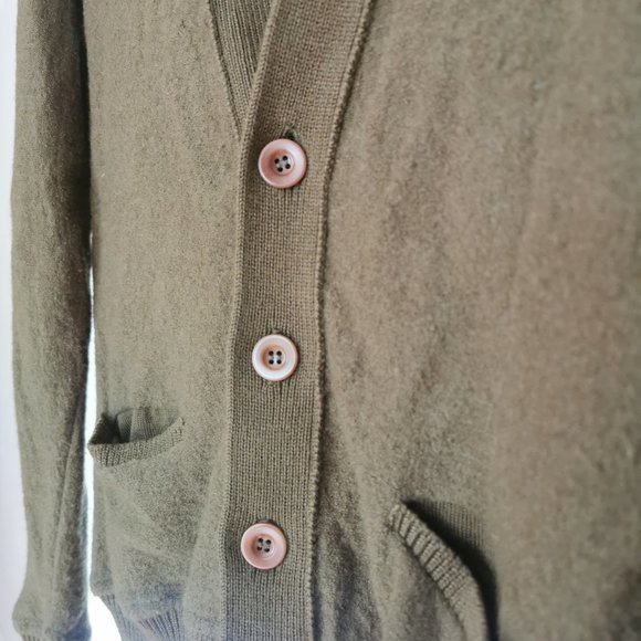 Military Green Onassis Cardigan - Picture 3 of 4